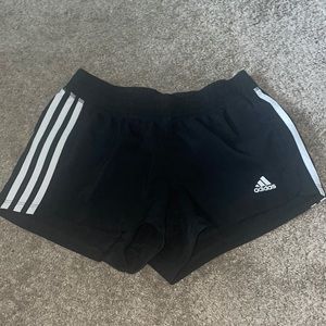 black adidas shorts